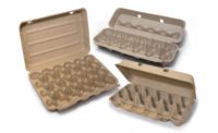 Molded fiber egg carton