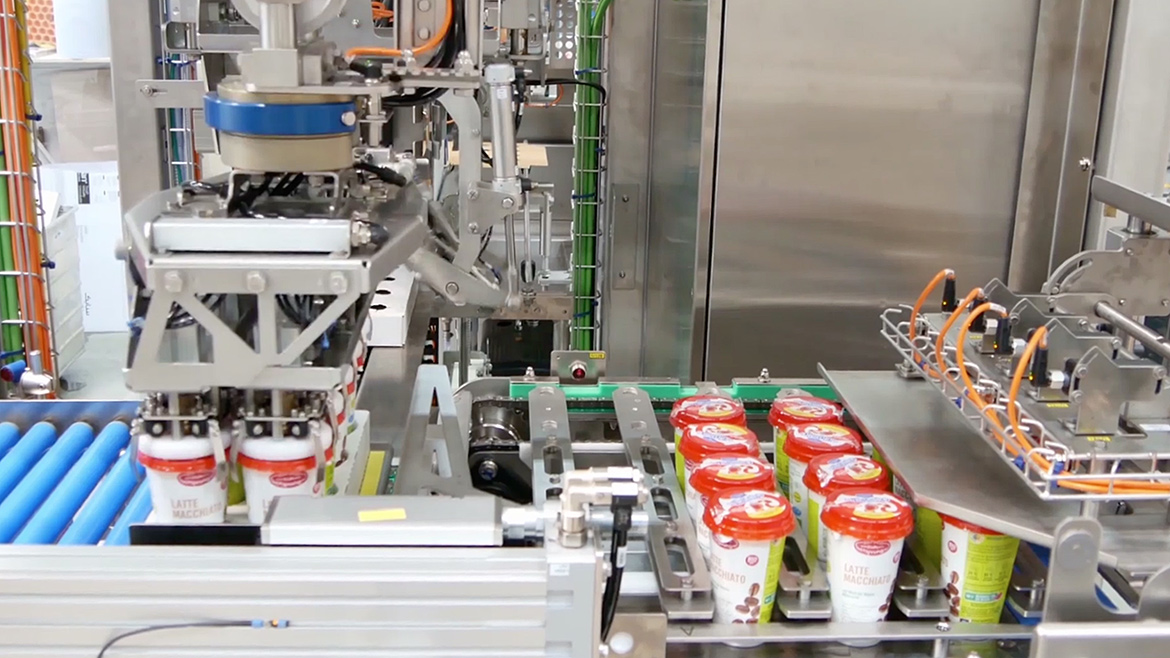 Waldner dairy products on machine line