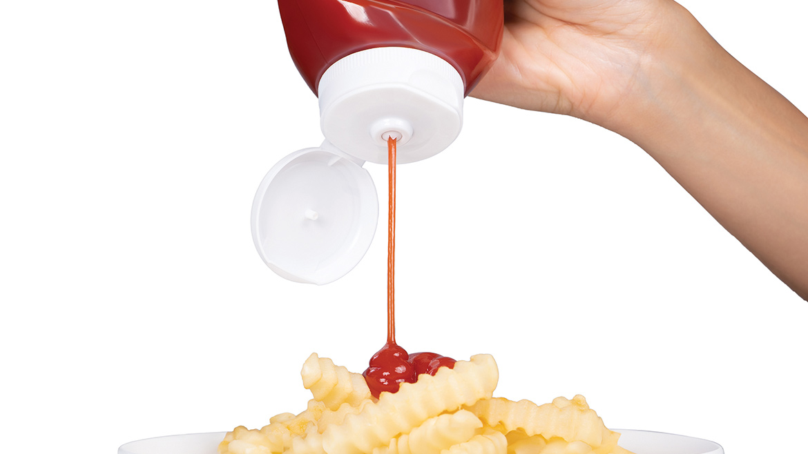 Aptar Closures, an industry leader in flow control dispensing solutions for over 25 years, now offers a line of fully recyclable flow control dispensing solutions suitable for a wide range of products, including the ketchup bottle pictured here.